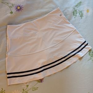 Kyodan Tennis Skirt White and Navy Blue Striped
